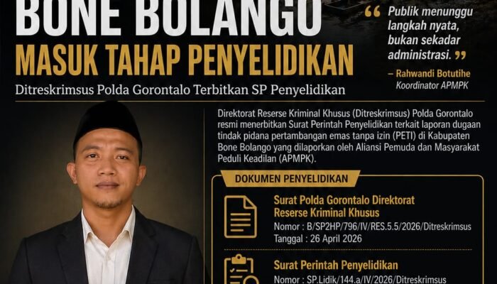 Kasus PETI Bone Bolango Naik ke Penyelidikan, Rahwandi: Saya Akan Buka Semua! 