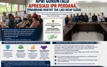 APRI Gorontalo Apresiasi IPR Perdana, Penambang Rakyat Tak Lagi Dicap Ilegal