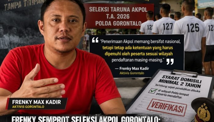 Frenky Semprot Seleksi Akpol Gorontalo: Hak Anak Daerah Jangan Dirampas