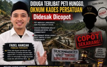 Diduga Terlibat PETI Hunggo, Oknum Kades Persatuan Didesak Dicopot