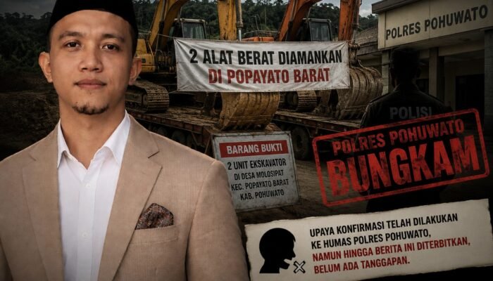 2 Alat Berat Ditangkap di Popayato Barat, Polres Pilih Bungkam