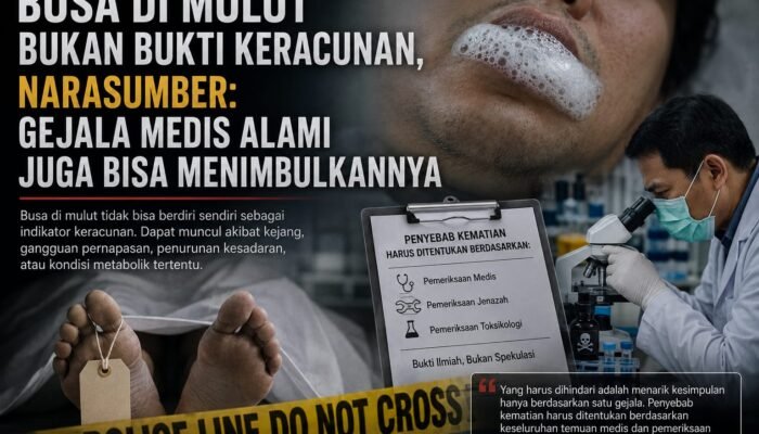 Busa di Mulut Bukan Bukti Keracunan, Narasumber: Gejala Medis Alami Juga Bisa Menimbulkannya
