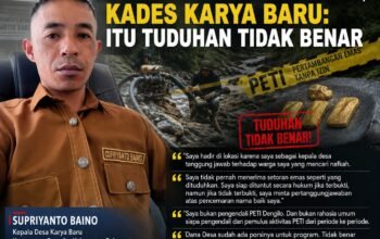 Dituding Terima Setoran Emas dari PETI, Kades Karya Baru: Itu Tuduhan Tidak Benar