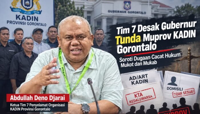 Tim 7 Desak Gubernur Tunda Muprov KADIN Gorontalo, Soroti Dugaan Cacat Hukum Mukot dan Mukab